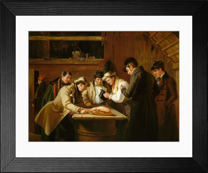 Framed Print : THE RAFFLE (RAFFLING THE GOOSE), by William Sidney Mount, 1837, American painting, oil on wood Framed Print : THE RAFFLE (RAFFLING THE GOOSE), by William Sidney Mount, 1837, American painting, oil on wood