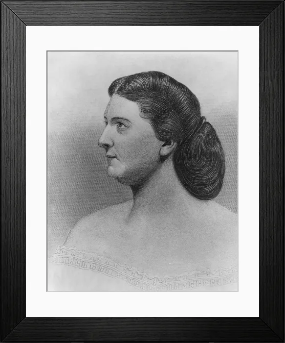 Framed Print : Harriet Lane, niece of James Buchanan, 14th President of the US. Harriet was a popular White House hostess during her uncles presidency Framed Print : Harriet Lane, niece of James Buchanan, 14th President of the US. Harriet was a popular White House hostess during her uncles presidency