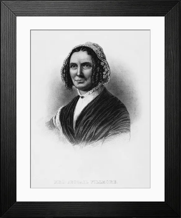 Framed Print : Abigail Powers Fillmore, wife of Millard Fillmore, 13th President of the US. Young Abigail was a school teacher, when she met her future husband, who was one of her pupils