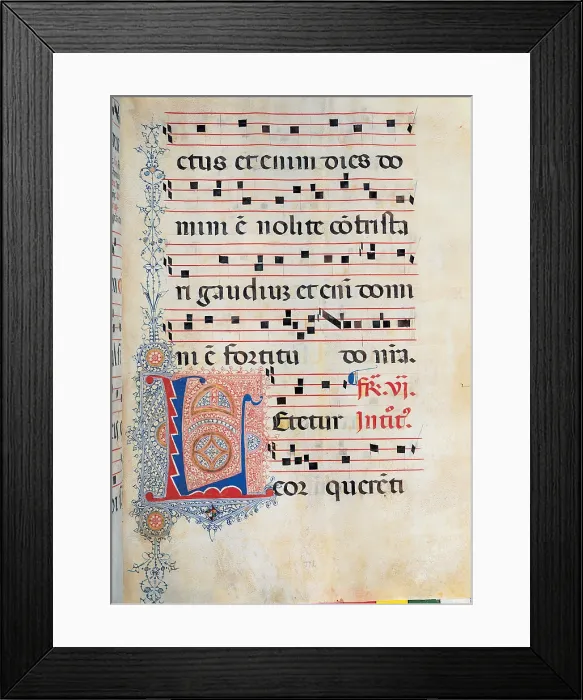 Framed Print : Anonymous Sienese painter, Gradual from Palm Sunday to the XXIV Sunday after Pentecost, 15th Century, illuminated manuscript, Italy, Tuscany, Siena, Osservanza Basilica Framed Print : Anonymous Sienese painter, Gradual from Palm Sunday to the XXIV Sunday after Pentecost, 15th Century, illuminated manuscript, Italy, Tuscany, Siena, Osservanza Basilica