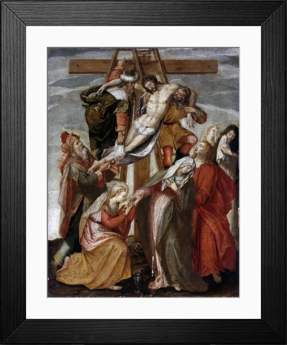 Framed Print : Deposition, after Maarten de Vos, 17th Century, oil on canvas - Italy, Lombardy, Milan, Castello Sforzesco, Civic Collections of Ancient Art. Whole artwork view