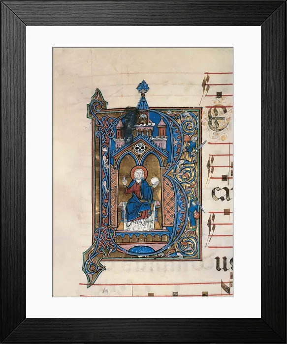 Framed Print : Unknown, Antiphonary E: Christ in Glory, 13th Century, illuminated manuscript, Italy, Liguria, Genoa Framed Print : Unknown, Antiphonary E: Christ in Glory, 13th Century, illuminated manuscript, Italy, Liguria, Genoa