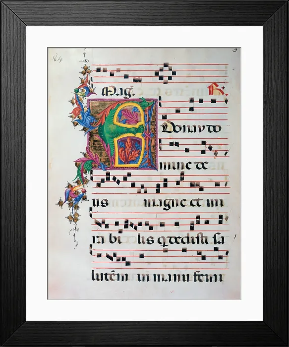 Framed Print : Anonymous Sienese painter, Day and night Antiphonary from the 6th Sunday after Pentecost to the Advent, 15th Century, illuminated manuscript, Italy, Tuscany, Siena Framed Print : Anonymous Sienese painter, Day and night Antiphonary from the 6th Sunday after Pentecost to the Advent, 15th Century, illuminated manuscript, Italy, Tuscany, Siena