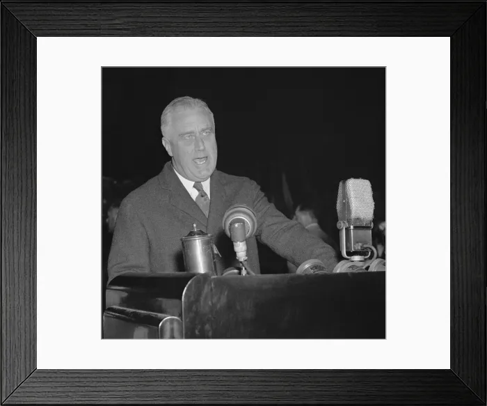 Framed Print : President Franklin Roosevelt attacking the Supreme Court in a Sept. 17, 1937 speech Framed Print : President Franklin Roosevelt attacking the Supreme Court in a Sept. 17, 1937 speech