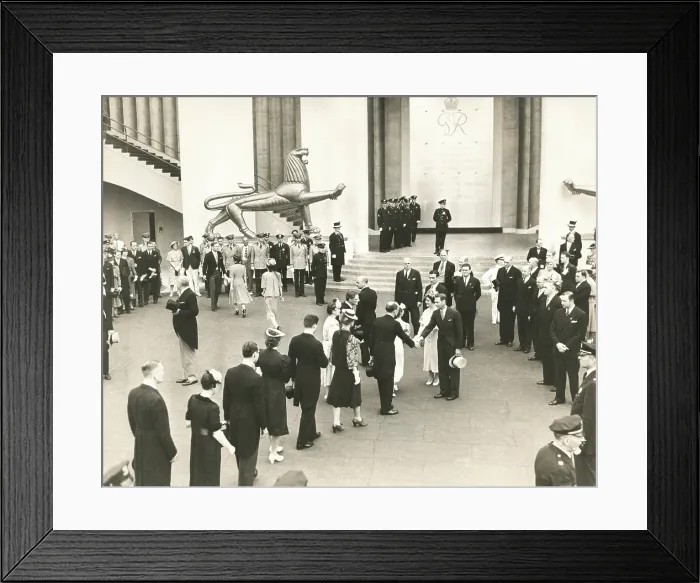 Framed Print : King George VI and Queen Elizabeth greet visitors. NYC World's Fair, June 10, 1939. (BSLOC_2013_5_136) Framed Print : King George VI and Queen Elizabeth greet visitors. NYC World's Fair, June 10, 1939. (BSLOC_2013_5_136)