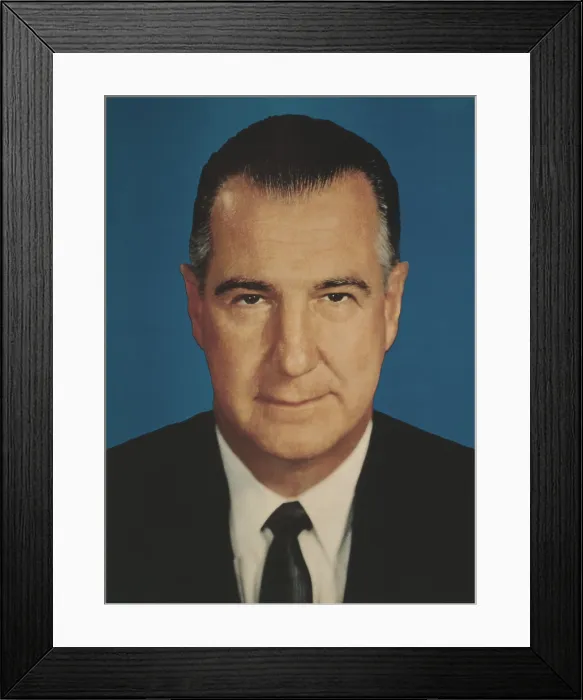 Framed Print : Vice President Spiro Agnew, in 1968 Republican Presidential campaign portrait. (BSLOC_2015_14_41) Framed Print : Vice President Spiro Agnew, in 1968 Republican Presidential campaign portrait. (BSLOC_2015_14_41)