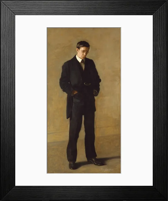 Framed Print : THE THINKER: PORTRAIT OF LOUIS N. CANTON, by Thomas Eakins, 1900, American painting, oil on canvas. Louis N
