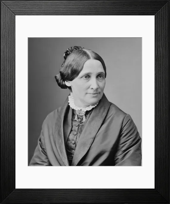 Framed Print : Lucy Webb Hayes, wife of Rutherford B. Hayes, 19th President of the US, c. 1876-1880. She was a temperance and anti-slavery advocate before the US Civil War