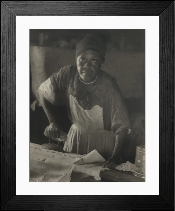 Framed Print : African American woman ironing, ca. 1930. Photogravure of image by Doris Ulmann. She is best known for her sensitive portraits of rural Southern people between 1928-1934 Framed Print : African American woman ironing, ca. 1930. Photogravure of image by Doris Ulmann. She is best known for her sensitive portraits of rural Southern people between 1928-1934