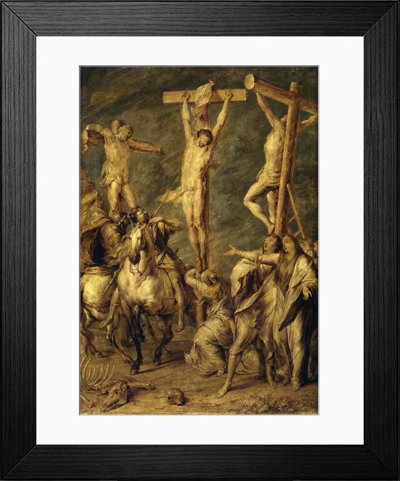 Framed Print : Crucifixion, by Jan Anthonie de Coxie, 1710 - 1720, 18th Century, oil on board, 62 x 45 cm - Italy, Lombardy, Milan, Castello Sforzesco, Civic Collections of Ancient Art Framed Print : Crucifixion, by Jan Anthonie de Coxie, 1710 - 1720, 18th Century, oil on board, 62 x 45 cm - Italy, Lombardy, Milan, Castello Sforzesco, Civic Collections of Ancient Art