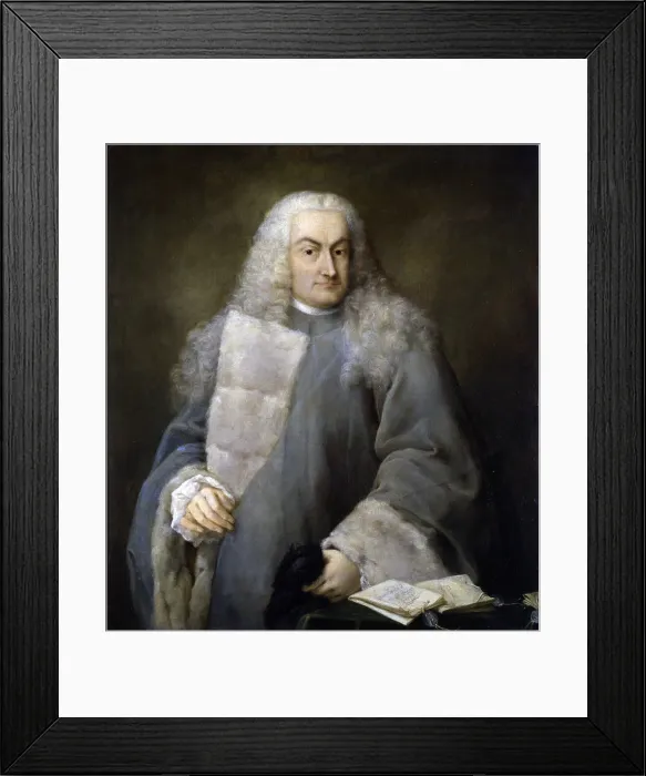 Framed Print : Portrait of Giulio Contarini da Mula, by Alessandro Longhi, 1758 - 1759, 18th Century, oil on canvas, 102, 5 x 91 cm - Italy, Veneto, Rovigo, Concordi Academy Collection