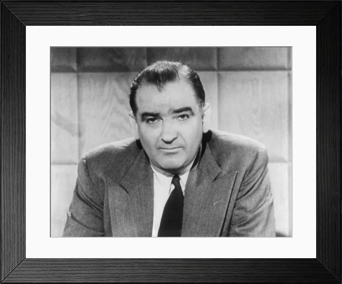 Framed Print : Sen. Joseph McCarthy in 1954. His unsubstantiated accusations of government and military personnel led to his censure by the Senate. (BSLOC_2015_14_26) Framed Print : Sen. Joseph McCarthy in 1954. His unsubstantiated accusations of government and military personnel led to his censure by the Senate. (BSLOC_2015_14_26)