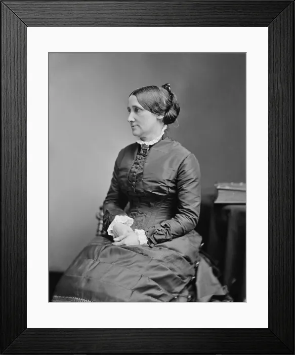 Framed Print : Lucy Webb Hayes, wife of Rutherford B. Hayes, 19th President of the US, c. 1876-1880