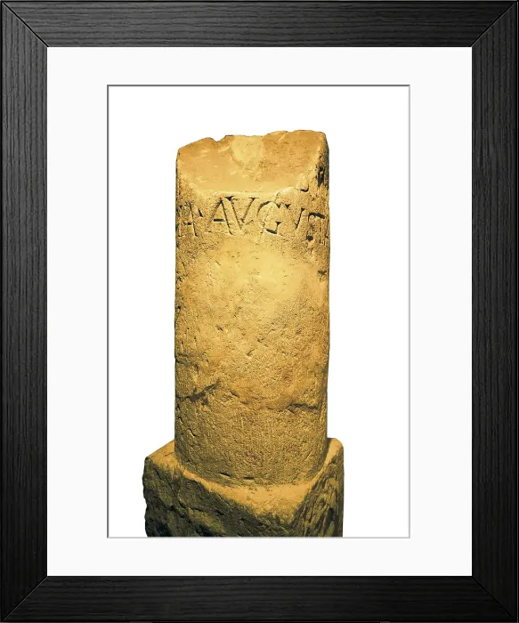 Framed Print : SPAIN. Vilassar de Mar. Maritime Museum. Milestone in Via Augusta year 9-8 A.D. - Alfons Rodriguez / Iberfoto / Everett Collection (341186)**US SALES ONLY**