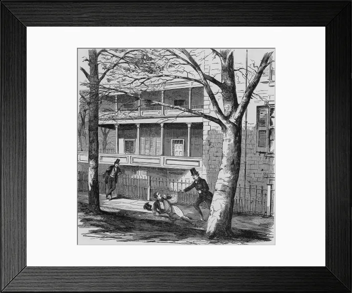 Framed Print : Congressman Daniel E. Sickles (1817-1914), murdering his wife's lover, Philip Barton Key, son of Francis Scott Key Framed Print : Congressman Daniel E. Sickles (1817-1914), murdering his wife's lover, Philip Barton Key, son of Francis Scott Key
