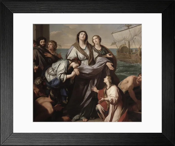 Framed Print : Departure of Saint Paula Roman for the Holy Land, by Giuseppe Bottani, 1735 - 1784, 18th Century, oil on canvas, 410 x 231 cm - Italy, Lombardy, Milan, Brera Collection. Detail Framed Print : Departure of Saint Paula Roman for the Holy Land, by Giuseppe Bottani, 1735 - 1784, 18th Century, oil on canvas, 410 x 231 cm - Italy, Lombardy, Milan, Brera Collection. Detail