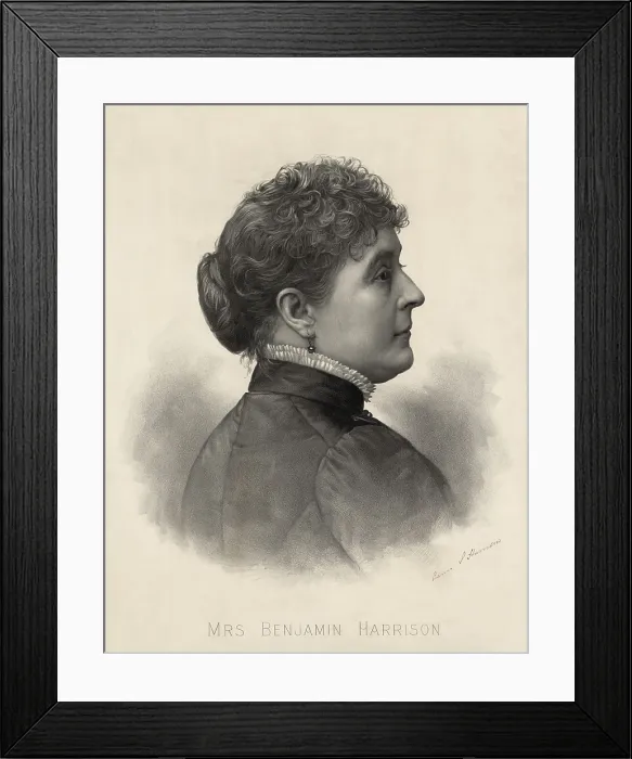 Framed Print : Caroline Scott Harrison, wife of Benjamin Harrison, 23rd President of the US, 1888 Framed Print : Caroline Scott Harrison, wife of Benjamin Harrison, 23rd President of the US, 1888