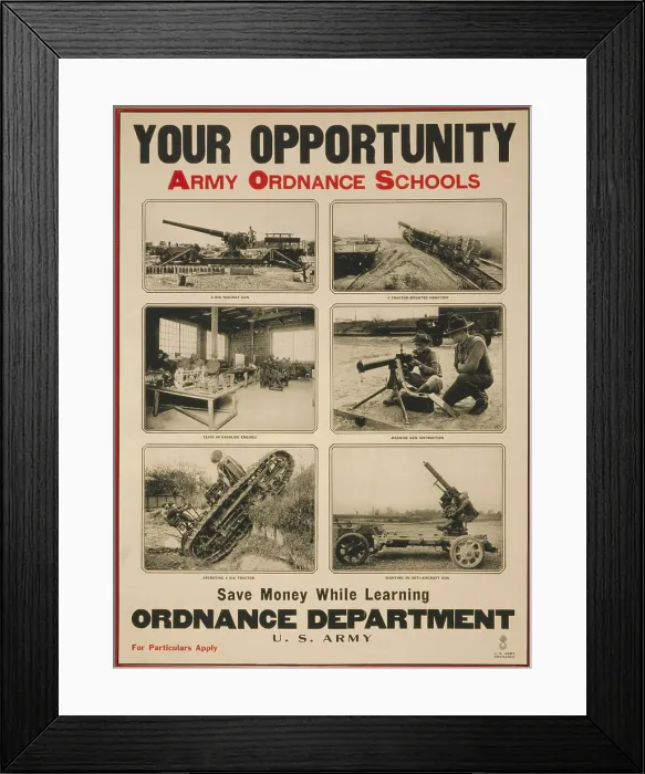 Framed Print : World War 1. American recruiting poster issued in 1919 after World War 1 had ended Framed Print : World War 1. American recruiting poster issued in 1919 after World War 1 had ended