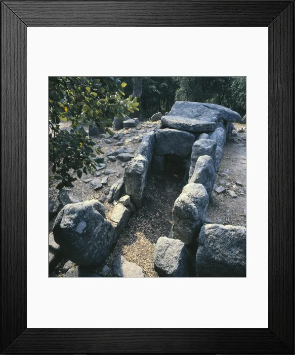Framed Print : SPAIN. Romany de la Selva. Daina Cave. Romany Dolmen, aka 'Cova d'en Daina'. Neolithic art. Architecture Framed Print : SPAIN. Romany de la Selva. Daina Cave. Romany Dolmen, aka 'Cova d'en Daina'. Neolithic art. Architecture