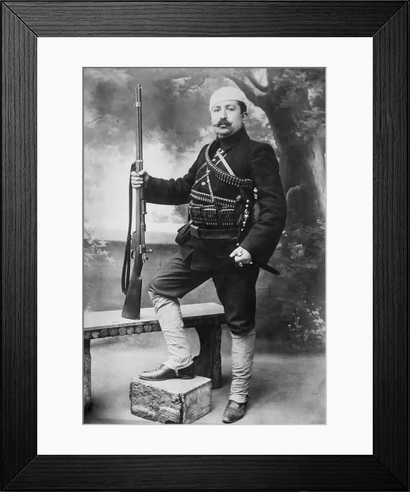Framed Print : Mourat, an Armenian soldier fought with Russians against the Turks in WW1. He fought in the 1916 Battle of Erzinjan and died in at the Battle of Baku in 1918. (BSLOC_2013_5_15)
