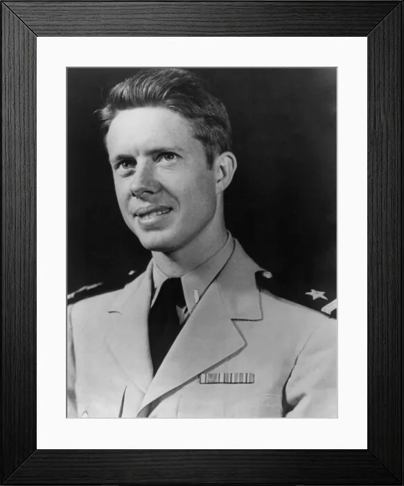 Framed Print : Future President Jimmy Carter as Ensign, after graduating from the Naval Academy in 1946