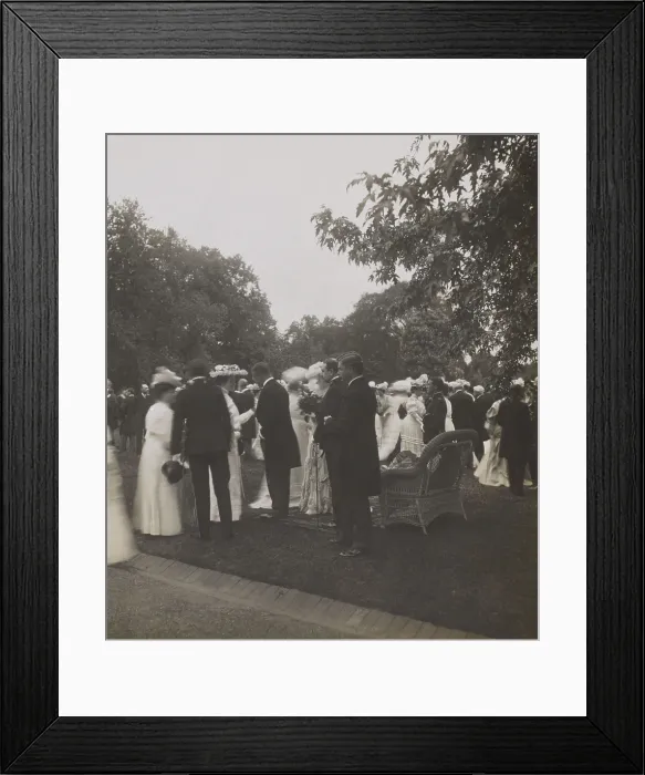 Framed Print : President Theodore and First Lady Edith Roosevelt receiving guests at a White House lawn party. June 1905 (BSLOC_2016_14_88)