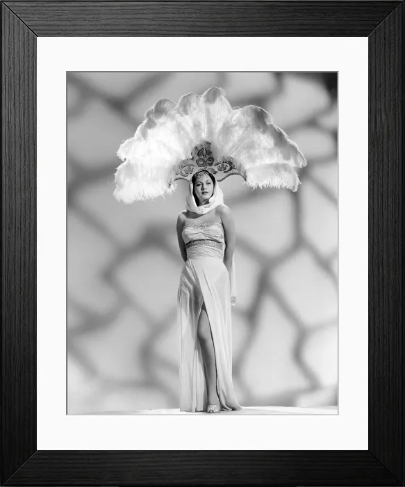 Framed Print : WHITE SAVAGE, Maria Montez, in a sheerong (sheer sarong) designed by Vera West, 1943