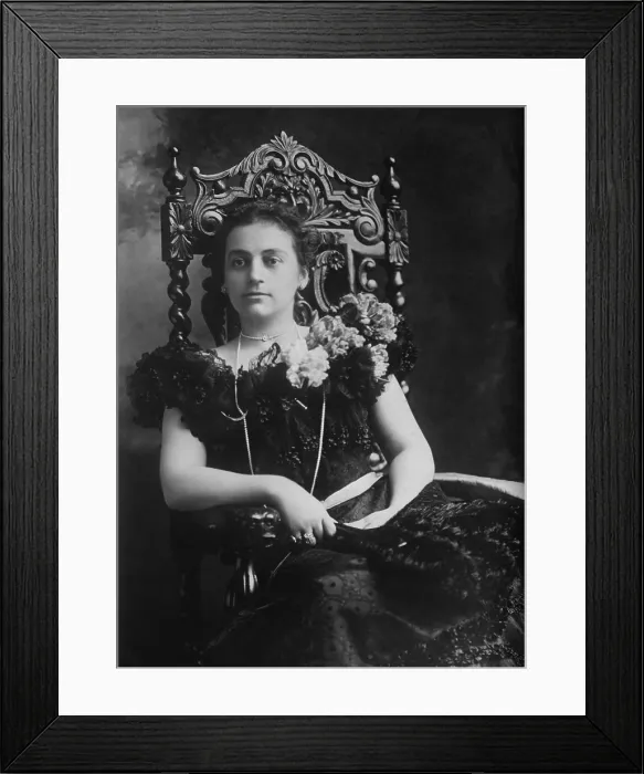 Framed Print : Mary Scott Lord Dimmick, a 37 year old widow, married former President Benjamin Harrison in 1896. She was the niece of his first wife who died in 1892