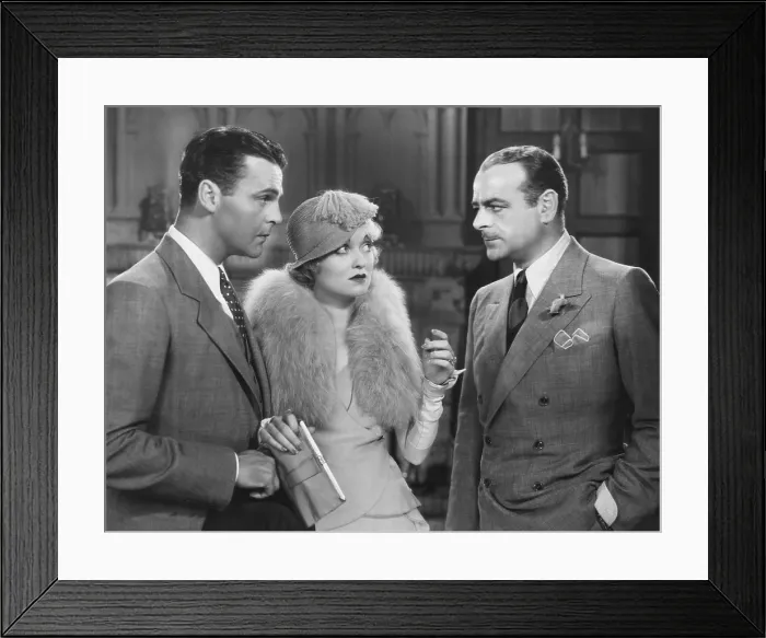 Framed Print : WHAT PRICE HOLLYWOOD?, from left: Neil Hamilton, Constance Bennett, Lowell Sherman, 1932 Framed Print : WHAT PRICE HOLLYWOOD?, from left: Neil Hamilton, Constance Bennett, Lowell Sherman, 1932