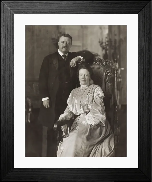 Framed Print : President Theodore Roosevelt and First Lady Edith Carow Roosevelt, 1908