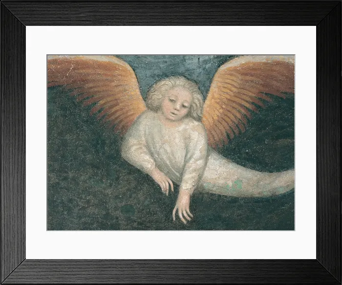 Framed Print : Stefano da Verona, Verona, Church of San Fermo, Choir of Angels, 14th Century, fresco, Italy, Veneto, Verona, San Fermo Maggiore Church