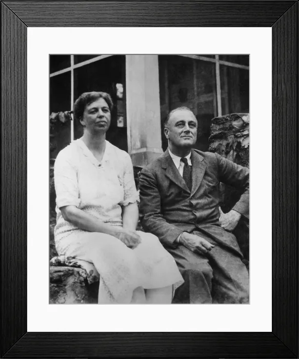 Framed Print : Governor Franklin and Eleanor Roosevelt in Warm Springs, Georgia. 1930. (BSLOC_2013_5_191)