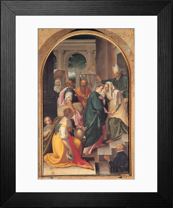 Framed Print : Nebbia Cesare, The Visitation, 16th Century, oil on board, Italy, Umbria, Orvieto, Terni, San Domenico Church, (443312) Everett CollectionMondadori Portfolio**US SALES ONLY**