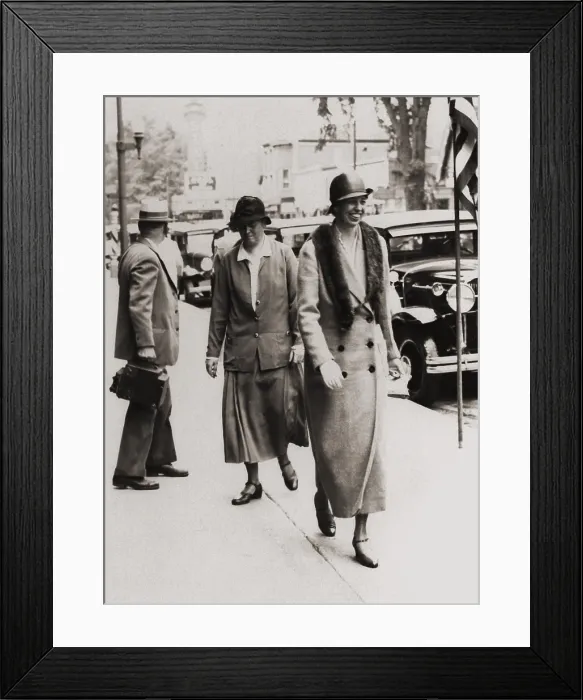 Framed Print : Eleanor Roosevelt with Nancy Cook during FDR's campaign for NYS Governor. 1928 or 1930