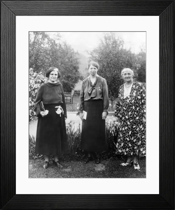 Framed Print : Eleanor Roosevelt, Elinor Morgenthau, and Dr. Mary Bell Harris, 1929. (BSLOC_2013_5_202)