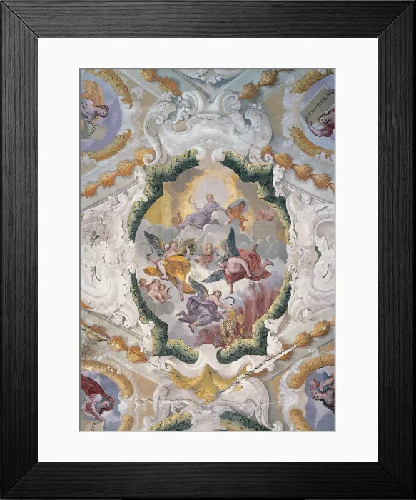 Framed Print : Nardini Tommaso, Fresco of the Triumphal Arch, 18th Century, fresco, Italy, Marche, Ascoli Piceno, Sant'Angelo Magno Church Framed Print : Nardini Tommaso, Fresco of the Triumphal Arch, 18th Century, fresco, Italy, Marche, Ascoli Piceno, Sant'Angelo Magno Church