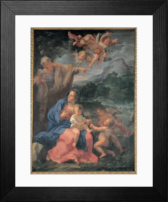 Framed Print : Odazzi Giovanni, Resting on the Flight into Egypt, 17th Century, oil on canvas, Italy, Umbria, Foligno, localit Scandolaro, Perugia, San Sebastiano Church