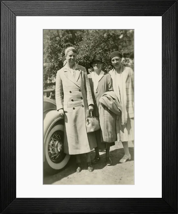 Framed Print : Eleanor Roosevelt with Nancy Cook and Marion Dickerman. Richmond, VA. June 23, 1933. They were traveling to the Roosevelt summer home on Campobello Island. (BSLOC_2013_5_206)