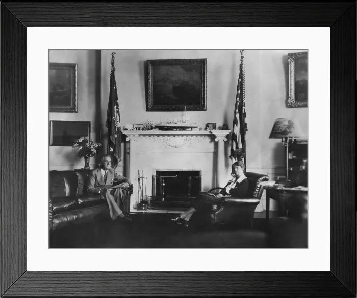 Framed Print : President Franklin and Eleanor Roosevelt in the White House. 1933. (BSLOC_2013_5_192)