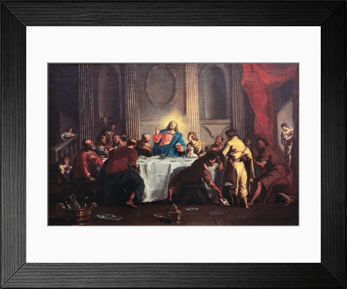Framed Print : Grassi Nicola, Last Supper, 18th Century, tela, Italy, Sicily, Augusta, Siracusa, Zoccolanti church, (450300) Everett CollectionMondadori Portfolio**US SALES ONLY**