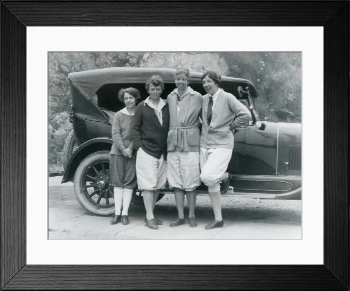 Framed Print : Caroline O'Day, Nancy Cook, Eleanor Roosevelt, Marion Dickerman. Campobello. July 1926. O'Day was Associate Chair of the NYS Democratic Committee