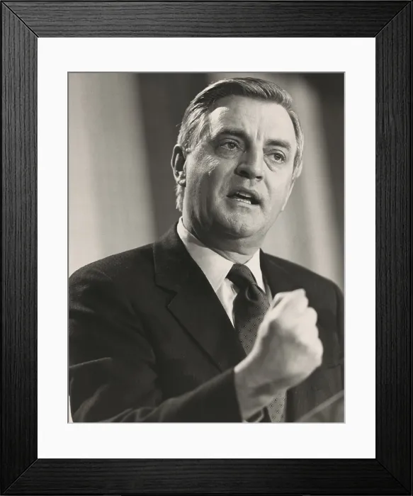 Framed Print : Walter Mondale at the Democratic National Convention in San Francisco, July 16-19, 1984. The former Vice President lost in his challenge to incumbent President Ronald Reagan