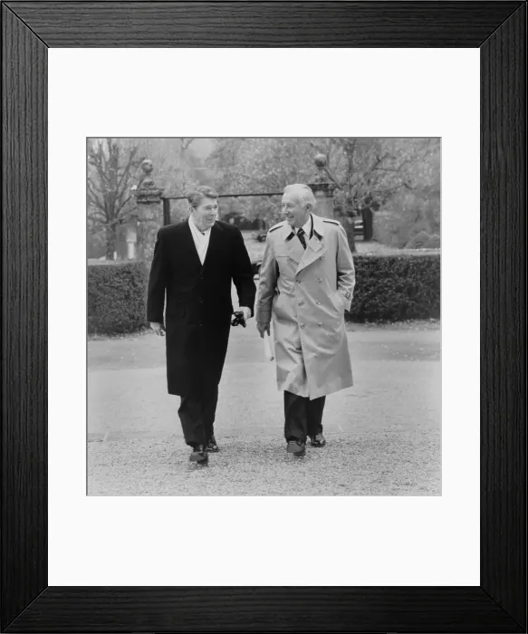 Framed Print : President Ronald Reagan and Donald Regan, White House Chief of Staff, Nov. 1985. They were in Geneva, Switzerland, during a summit meeting with Soviet leader Mikhail Gorbachev Framed Print : President Ronald Reagan and Donald Regan, White House Chief of Staff, Nov. 1985. They were in Geneva, Switzerland, during a summit meeting with Soviet leader Mikhail Gorbachev