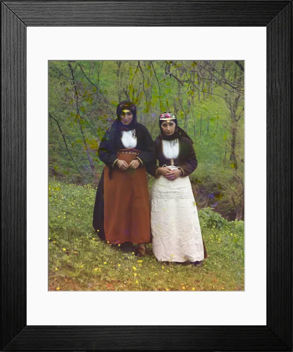 Framed Print : Armenian women in traditional dress in Czarist Russian. Ca. 1910