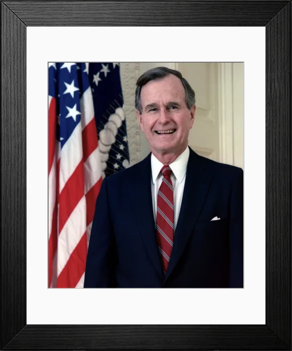 Framed Print : George H. W. Bush, Official White House Portrait. 1989. (BSLOC_2015_14_77)