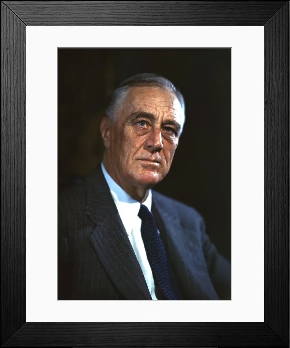 Framed Print : Photo from President Roosevelt's Official Campaign Portrait sitting. Aug. 21, 1944. The color transparency was made by Leon A. Perskie, Hyde Park, New York. (BSLOC_2013_5_186)