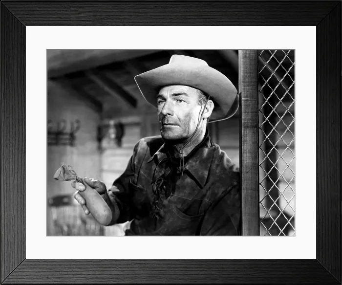 Framed Print : THE CARIBOO TRAIL, Randolph Scott, 1950. 20th Century Fox Film Corporation, TM & Copyright / courtesy Everett Collection