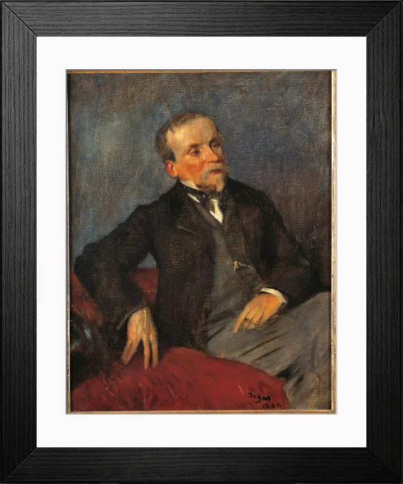 Framed Print : Evariste de Valernes, Painter and Friend of the Artist, by Edgar Degas, 1868, 19th Century, oil on canvas, cm 59 x 46 - France, Ile de France, Paris, Muse dOrsay. All