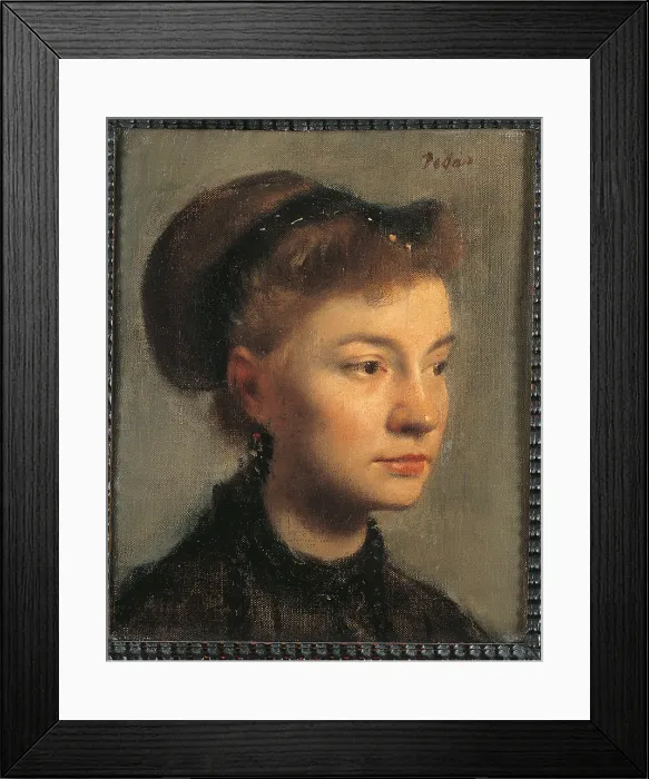 Framed Print : Portrait of a Young Woman, by Edgar Degas, 1867, 19th Century, oil on canvas, cm 27 x 22 - France, Ile de France, Paris, Muse dOrsay. All Framed Print : Portrait of a Young Woman, by Edgar Degas, 1867, 19th Century, oil on canvas, cm 27 x 22 - France, Ile de France, Paris, Muse dOrsay. All