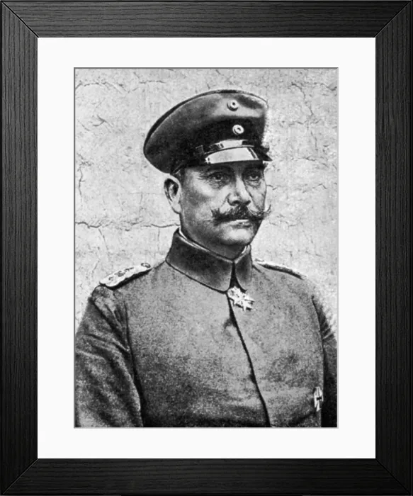 Framed Print : World War 1. German artillery genius, Oberst Bruchmueller, developed systematic firing of artillery Framed Print : World War 1. German artillery genius, Oberst Bruchmueller, developed systematic firing of artillery